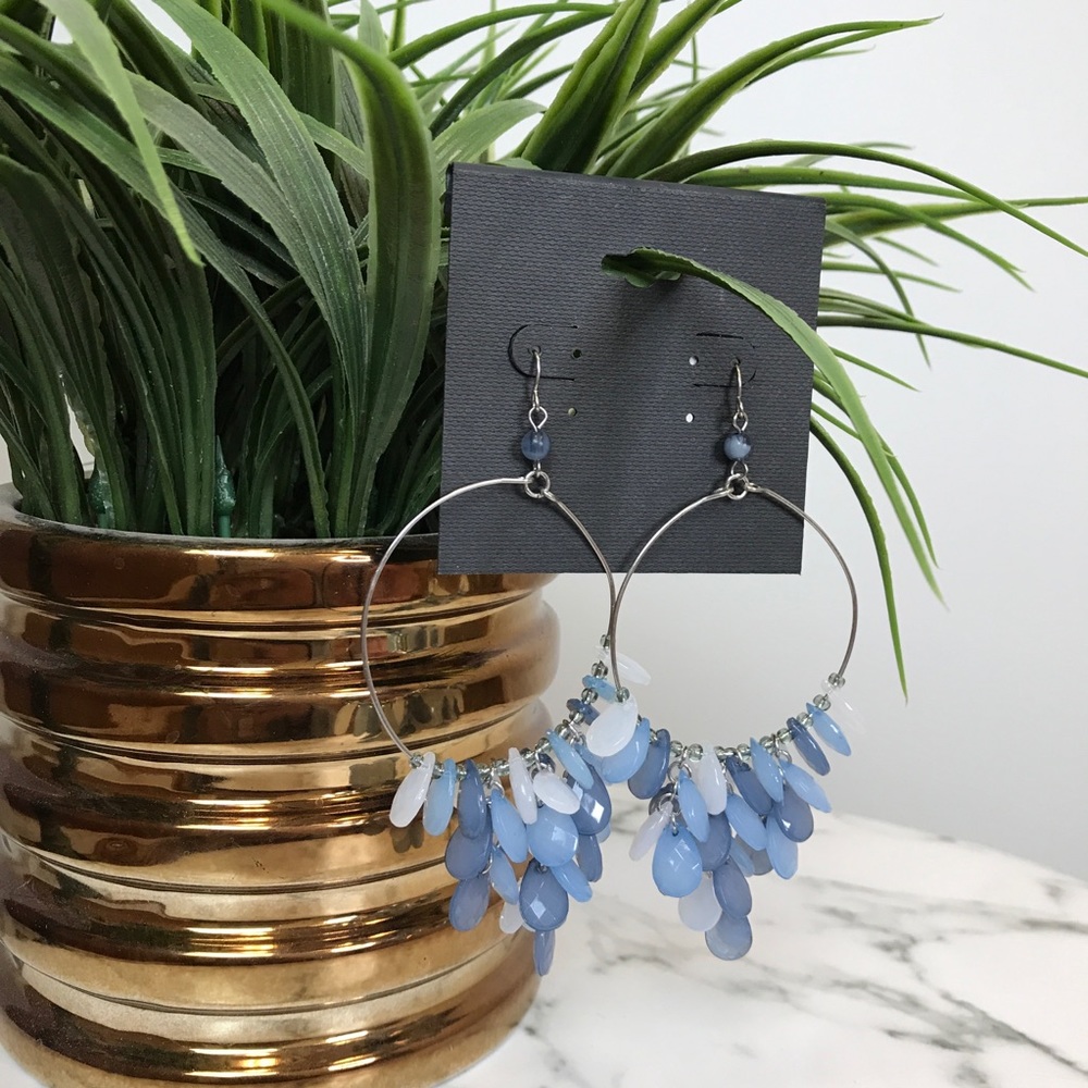 ‼️ Gorgeous Blue Stone Drop Earrings Boho Chic